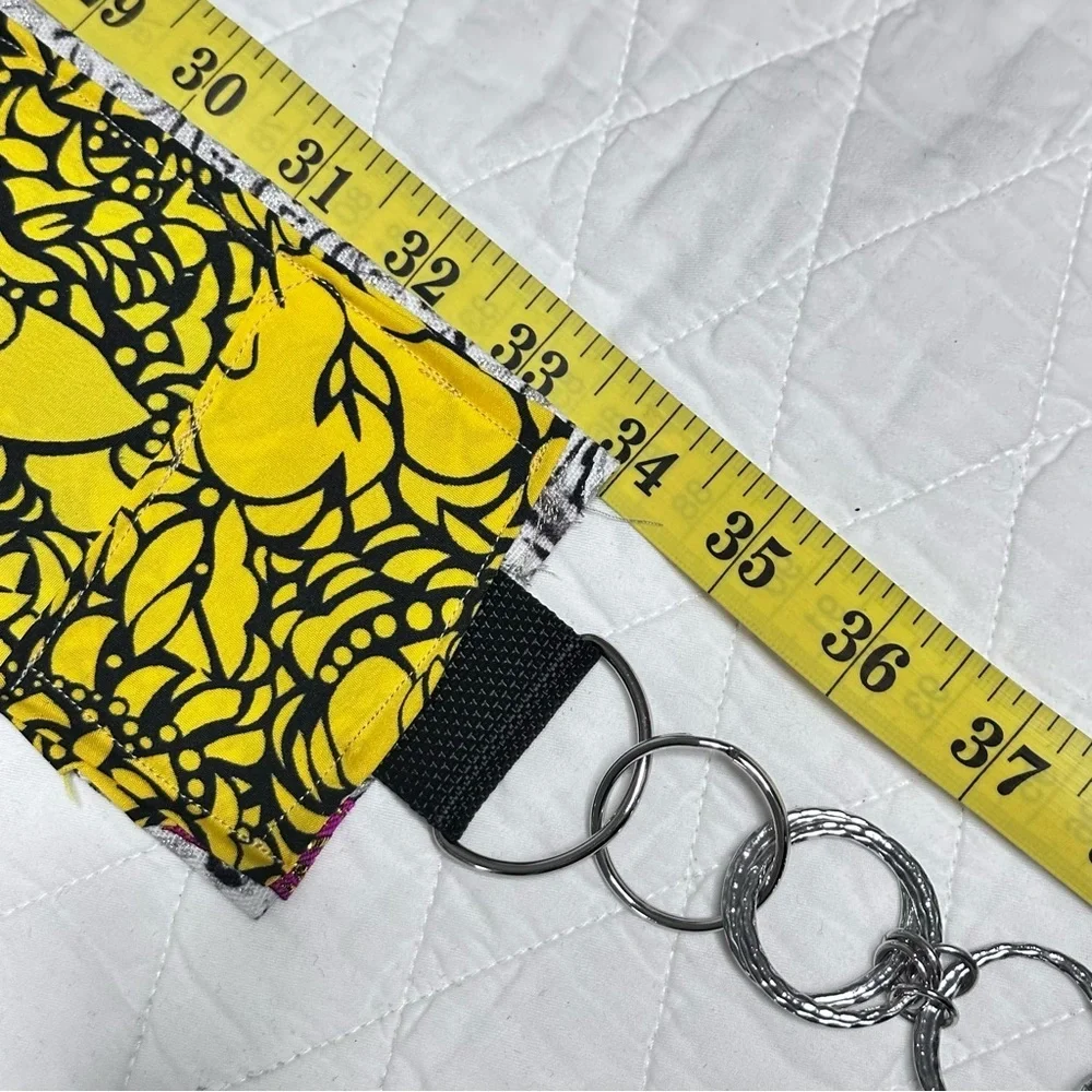 Signed Artisan OOAK Handmade Gold Fabric Patchwork Belt | Boho 38-42 Adjustable